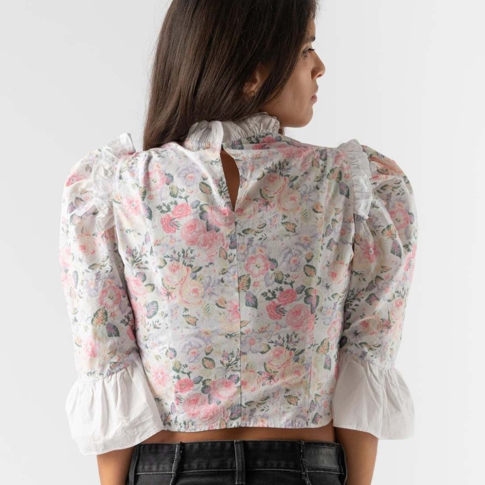 Batsheva x Laura Ashley spring prairie blouse in quartet 8 - Picture 2 of 5